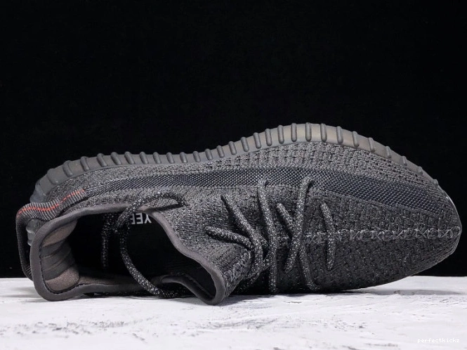 (Reflective) V2 Static 350 Adidas Boost Black - FU9007 Yeezy 0821